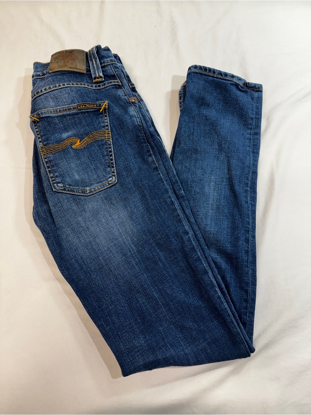 Nudie Men's Grim Tim Straight Leg Denim Jeans Size 30x34